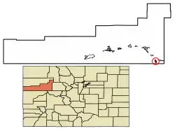 Location of the Town of Carbondale in Garfield County, Colorado.