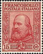 Image 2A 1910 Italian stamp commemorating the 50th anniversary of the Expedition of the Thousand