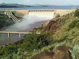 Gariep Dam overflowing in January 2011