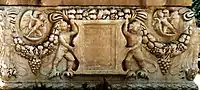 Garland bearers on a sarcophagus, in Aphrodisias.