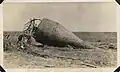 Gas buoy stranded on land after 1915 Galveston Hurricane, near Texas City, Texas