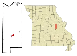 Location of Owensville, Missouri