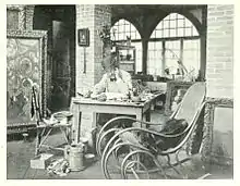 La Touche in his Saint-Cloud studio, published in The Studio, March 1899.