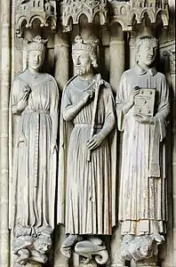 Statues on the north portal; kings of France