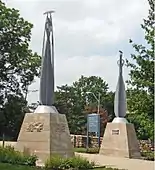 Gateway Sculptures, 1950, painted steel, University of Missouri–Kansas City.