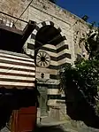 The entrance portal of the Madrasa al-Nuriyya (14th century)