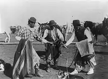 Argentine Pampas gauchos training for the Esgrima Criolla.