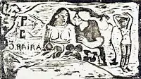 Nude Woman, Man with a White Cap and Small Figure