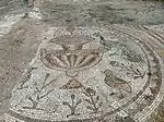 Mosaic depicting birds at a fountain