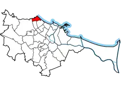 Location of Żabianka-Wejhera-Jelitkowo-Tysiąclecia within Gdańsk