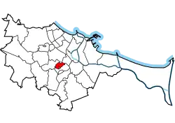 Location of Suchanino within Gdańsk