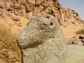 Stone statue of a ram