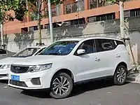 The front quarter view of the 2020 Geely Yuanjing X6 facelift.