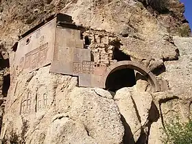 Arched entrance to the caves adjacent to the monastery.