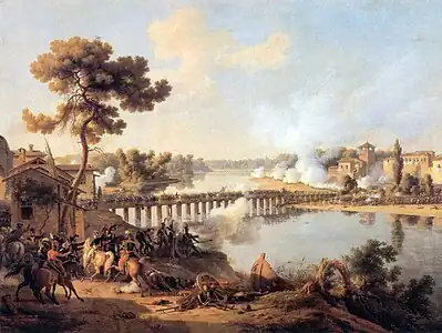Napoleon Bonaparte defeats the Austrians at the Battle of Lodi