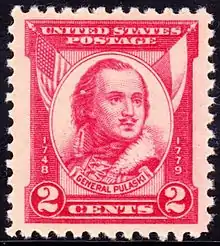 Image of Pulaski U.S. commemorative postage stamp