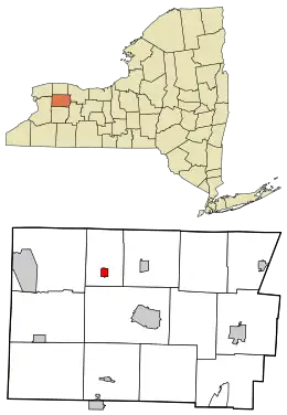 Location in Genesee County and the state of New York