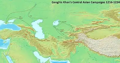 Genghis Khan's Central Asian campaigns (1216-1224)