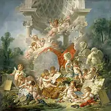Les Génies des Arts by François Boucher, at the Musée des Beaux-Arts
