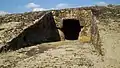 Entrance of the domus de janas of Genna Salixi, Ruinas