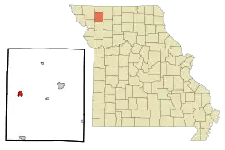 Location of Stanberry, Missouri