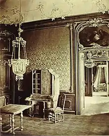 1870 photograph of Bruchsal Palace's interior