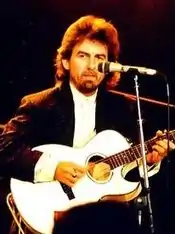 George Harrison performing in 1987