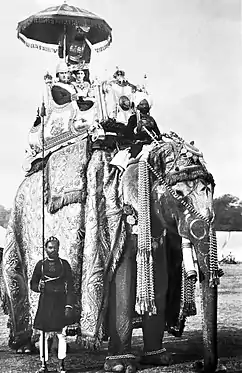 Lord and Lady Curzon arriving at the Delhi Durbar in 1903