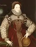 George Gower's sieve portrait of Elizabeth I; 1579.