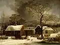 Winter Scene in New Haven, Connecticut, ca. 1858