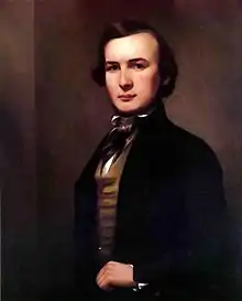 self-portrait of a young George Henry Durrie, 1843