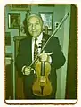 George Kenner, former World War I POW, with his violin on his 81st birthday at his residence in Cheltenham, Pennsylvania, November 1, 1969.