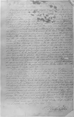 Cursive document of George Washington's October 3, 1789, Thanksgiving Day Proclamation