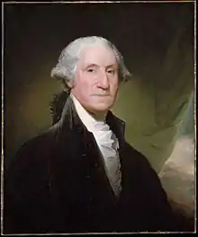 Painting by Gilbert Stuart (1795), formal portrait of President George Washington