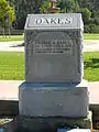 Grave of George Oakes, first newspaper publisher in Hayward