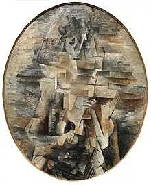 Georges Braque, 1910, Femme tenant une Mandoline, 92 × 73 cm, Bavarian State Painting Collections