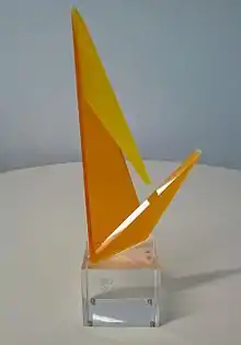 The trophy of the Georges Giralt PhD Award represents one part of the SPARC logo
