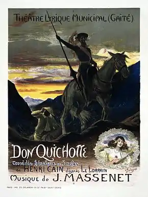 Image 140Don Quichotte poster, by Georges Rochegrosse (restored by Adam Cuerden) (from Wikipedia:Featured pictures/Culture, entertainment, and lifestyle/Theatre)