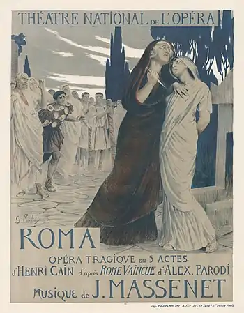 Image 160Roma poster, by Georges Rochegrosse (restored by Adam Cuerden) (from Wikipedia:Featured pictures/Culture, entertainment, and lifestyle/Theatre)