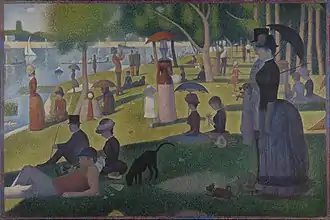 Georges Seurat, 1884–1886, A Sunday Afternoon on the Island of La Grande Jatte, oil on canvas, 207.6 x 308 cm, Art Institute of Chicago