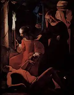 Saint Sebastian Tended by Saint Irene (Georges de La Tour, Louvre), c. 1649, Louvre, Paris