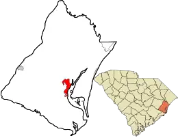 Location in Georgetown County and the state of South Carolina.