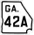 State Route 42A marker