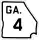State Route 4 marker