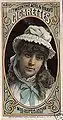 Cigarette card featuring the popular actress, Georgia Cayvan, c 1882