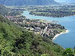 View of Gera Lario from above