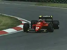 Gerhard Berger driving the F1/87/88C at the 1988 Canadian Grand Prix.