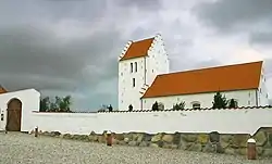 Gerlev Church, which was built in the 12th century.