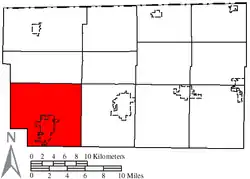 Location of German Township in Fulton County