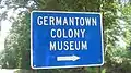Germantown Colony Museum sign in Webster Parish, Louisiana